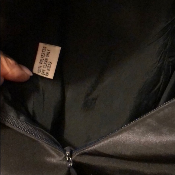 EUC BLACK SILK FORMAL DRESS - Picture 7 of 8